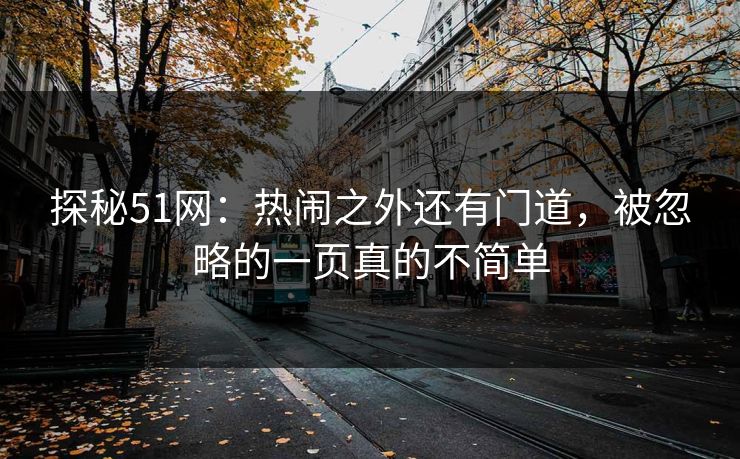 探秘51网：热闹之外还有门道，被忽略的一页真的不简单